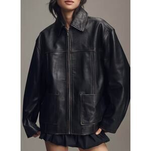 NEW Reformation Veda Bennett Leather Jacket